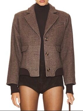 The City Bomber Jacket in Chocolate Herringbone
Favorite Daughter